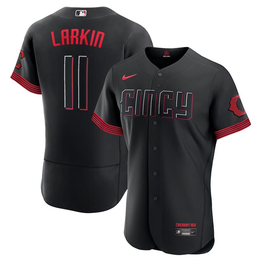 Cincinnati Reds #11 Barry Larkin Men'S Black 2023 City Connect ...